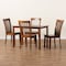 Baxton Studio Erion Modern and Contemporary Walnut Brown Finished Wood 5-Piece Dining Set 184-11427-8959-Zoro - alternate 9